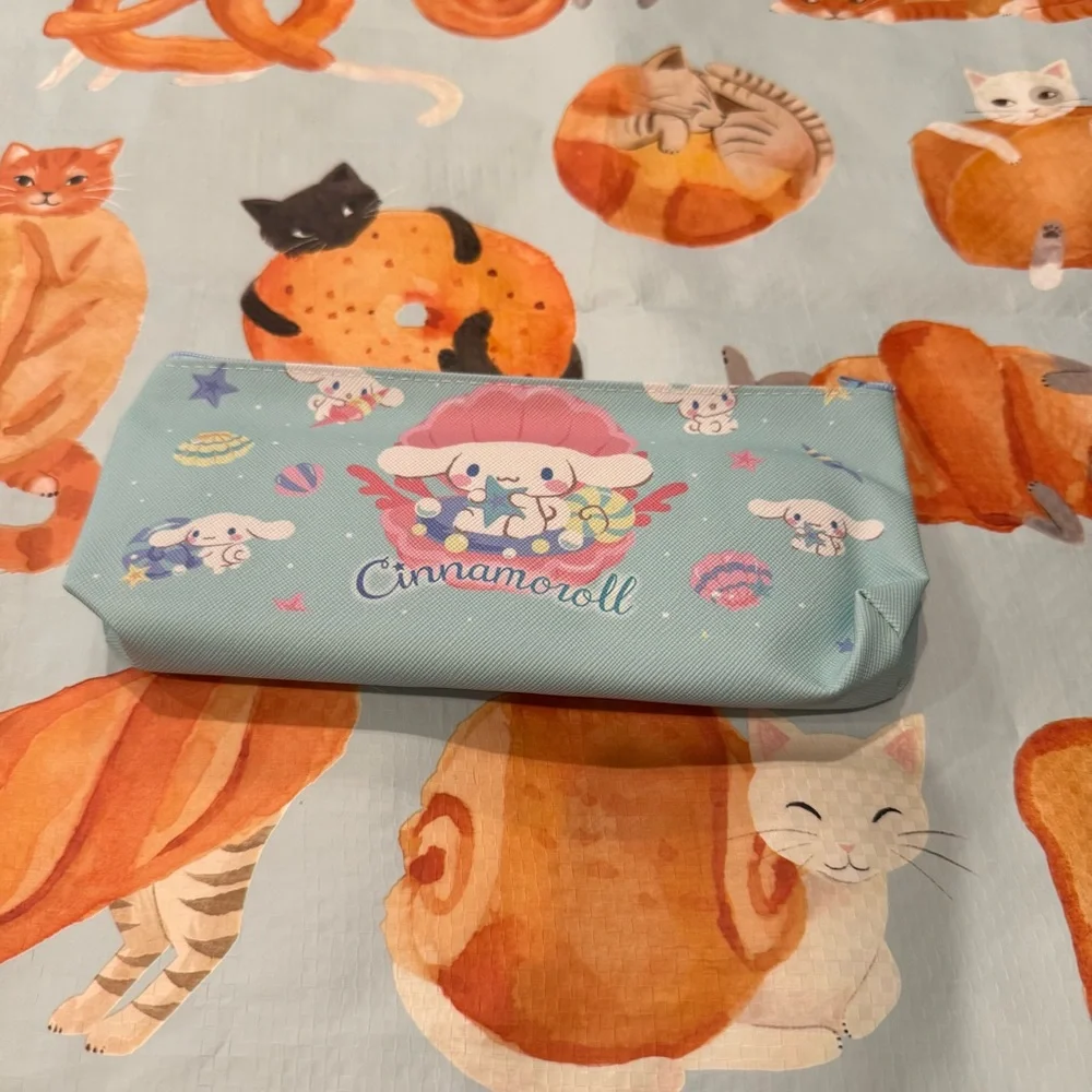 Cinnamoroll Blue Pencil Bag with Seashells and Mermaid Theme